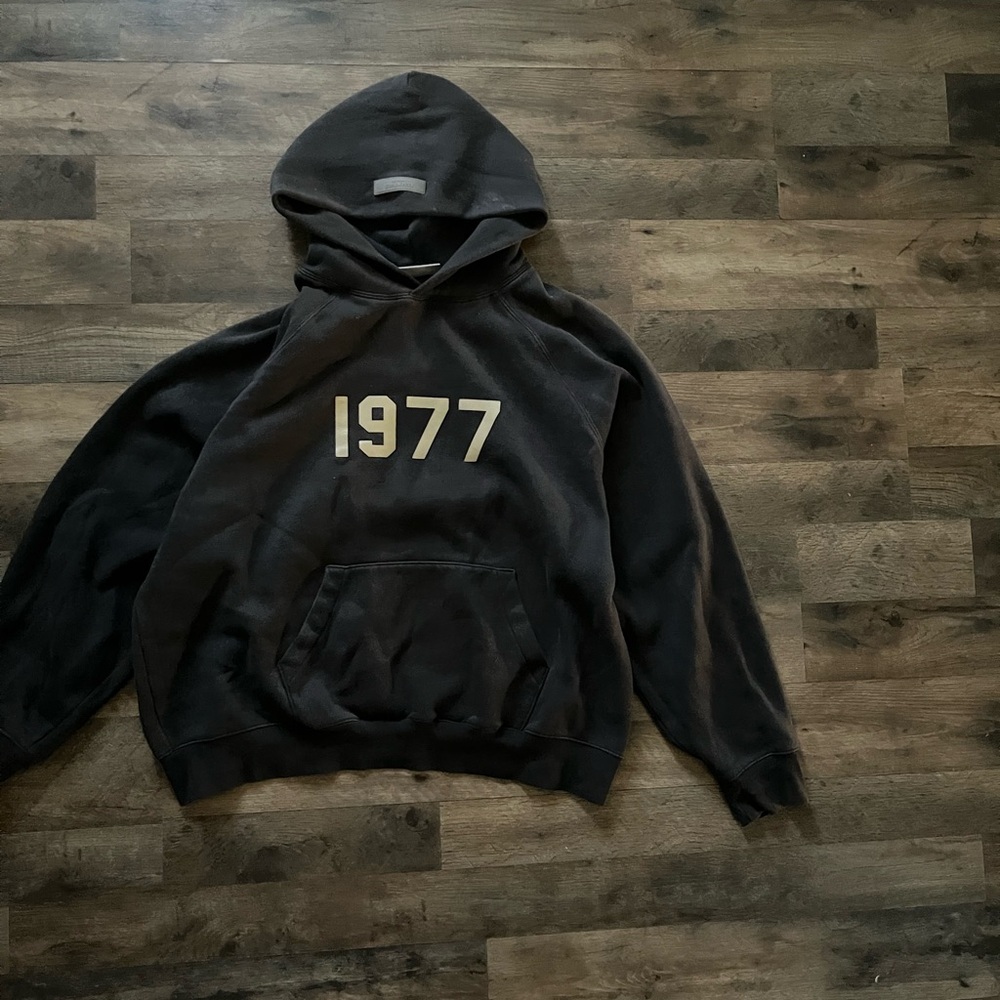 Fear of God Charcoal Hoodie with 1977 Print
